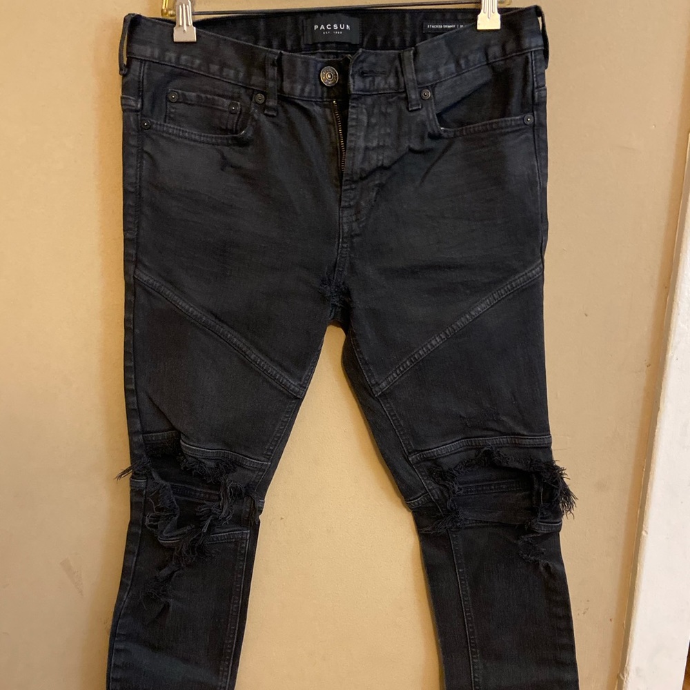 PacSun Black Biker Jeans